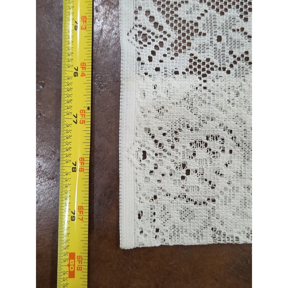 2 Vintage Lace Curtain Panels 38
